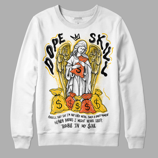 Yellow Sneakers DopeSkill Sweatshirt Angels Graphic Streetwear - White