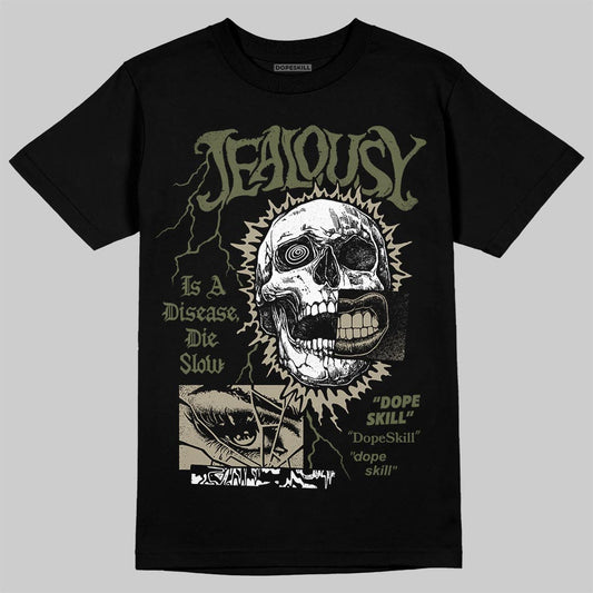Olive Sneakers DopeSkill T-Shirt Jealousy Graphic Streetwear - Black