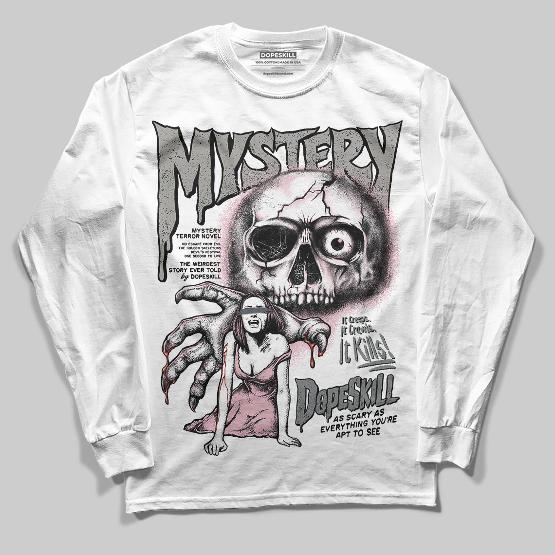 Air Max 95 OG “Pink Foam” DopeSkill Long Sleeve T-Shirt Mystery Ghostly Grasp Graphic Streetwear - White