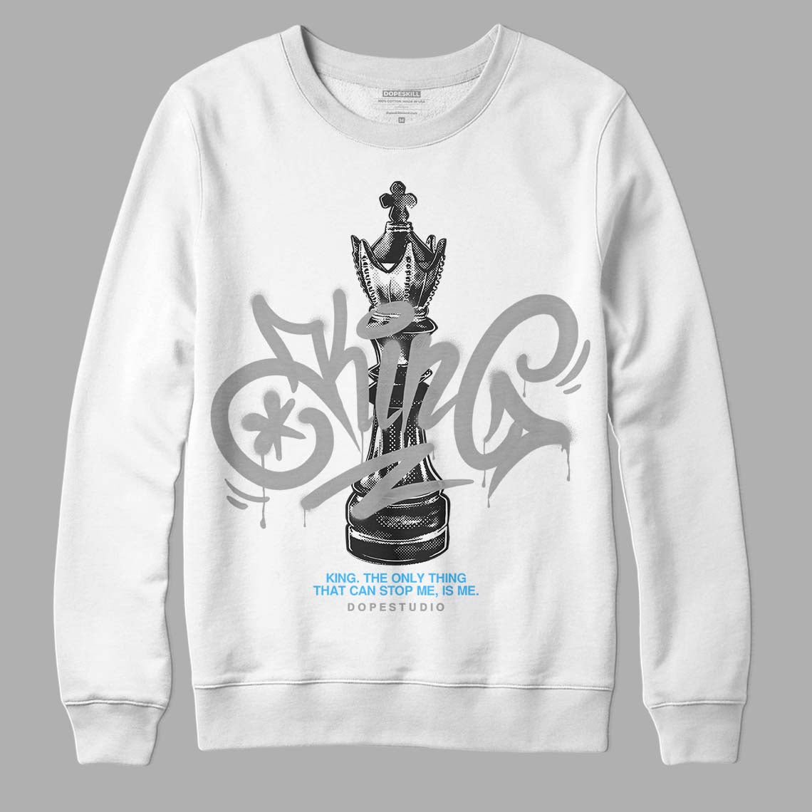 Dunk Low ‘Pure Platinum’ DopeSkill Sweatshirt King Chess Graphic Streetwear - White