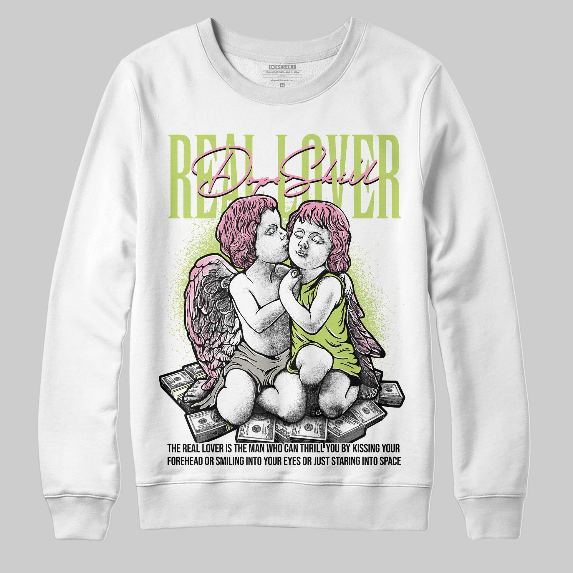 Chase B x Travis Scott x Jordan Jumpman Jack DopeSkill Sweatshirt Real Lover Graphic Streetwear - White