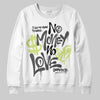 Jordan 4 GS “Light Lemon Twist” DopeSkill Sweatshirt No Money No Love Typo Graphic Streetwear - White