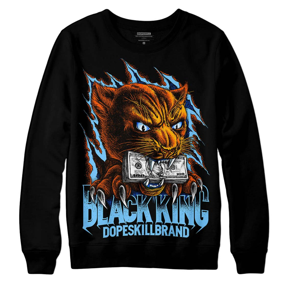 Dunk Low Futura University Blue DopeSkill Sweatshirt Black King Graphic Streetwear - Black