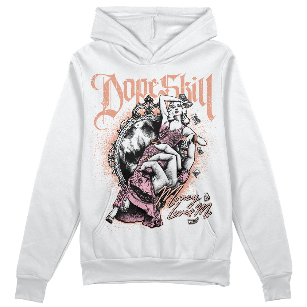 Jordan 11 Low “Legend Pink” DopeSkill Hoodie Sweatshirt Money Loves Me Graphic Streetwear - White