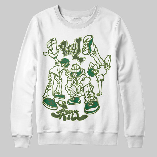 Foamposite Pro 'Pine Green' DopeSkill Sweatshirt Real Y2K Players Graphic Streetwear - White