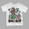 Jordan 1 High OG “Black/White” DopeSkill Toddler Kids T-shirt Born To Be Rich Graphic Streetwear - White 