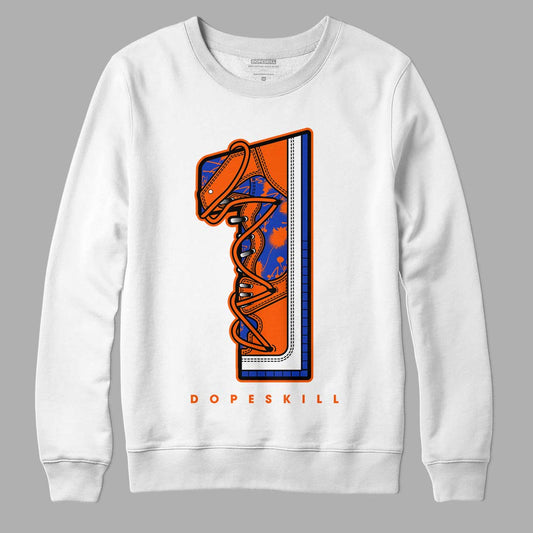 Dunk Low Futura Orange Blaze DopeSkill Sweatshirt No.1 Graphic Streetwear - White