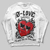 Jordan 11 “Bred Velvet” DopeSkill Long Sleeve T-Shirt Crying Heart Graphic Streetwear - White