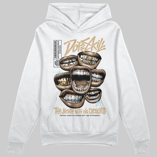 Jordan 11 City Pack “H-Town” DopeSkill Hoodie Sweatshirt The Mouth With No Droughts Graphic Streetwear - White
