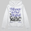 Jordan 4 Retro Lakers DopeSkill Hoodie Sweatshirt Money Is Our Motive Typo Graphic Streetwear - White
