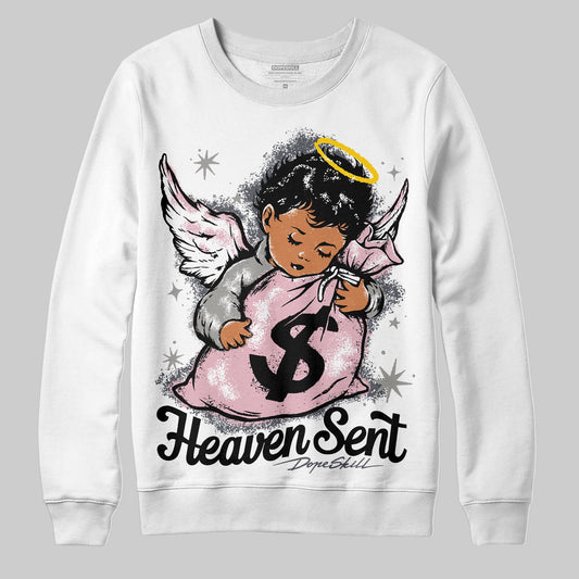 Air Max 95 OG “Pink Foam” DopeSkill Sweatshirt Heaven Sent Graphic Streetwear - White