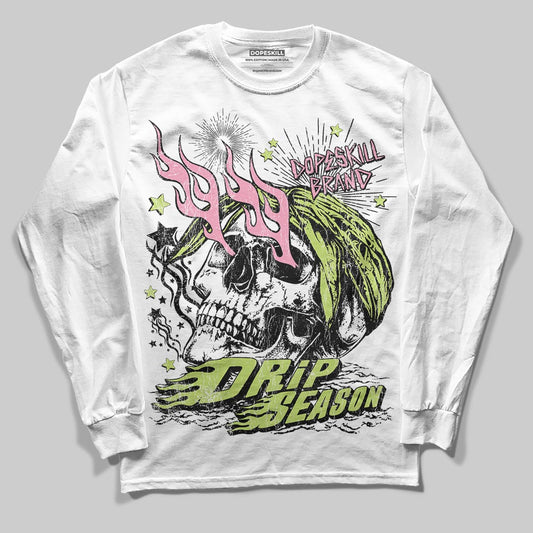 Chase B x Travis Scott x Jordan Jumpman Jack DopeSkill Long Sleeve T-Shirt Drip Season Graphic Streetwear - White 