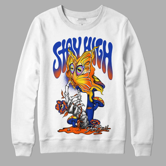 Dunk Low Futura Orange Blaze DopeSkill Sweatshirt Stay High Graphic Streetwear - White