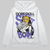 Jordan 4 Retro Lakers DopeSkill Hoodie Sweatshirt Stay It Busy Graphic Streetwear - White