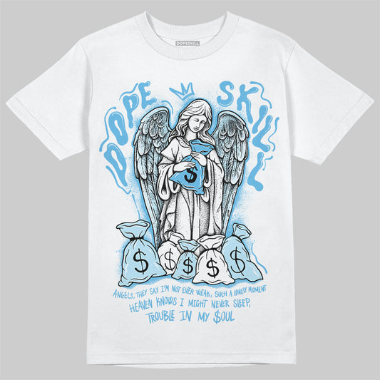 Jordan 11 Retro Legend Blue DopeSkill T-Shirt Angels Graphic Streetwear - White 