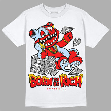 Jordan 11 Retro Cherry DopeSkill T-Shirt Born To Be Rich Graphic Streetwear - White 