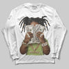 Chase B x Travis Scott x Jordan Jumpman Jack DopeSkill Long Sleeve T-Shirt Rich Youth Graphic Streetwear - White