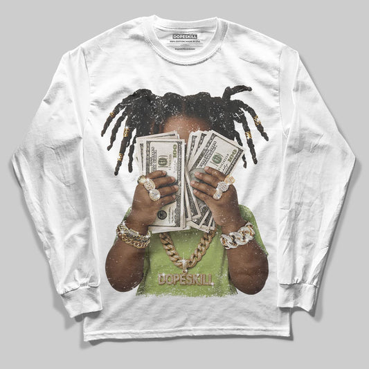 Chase B x Travis Scott x Jordan Jumpman Jack DopeSkill Long Sleeve T-Shirt Rich Youth Graphic Streetwear - White