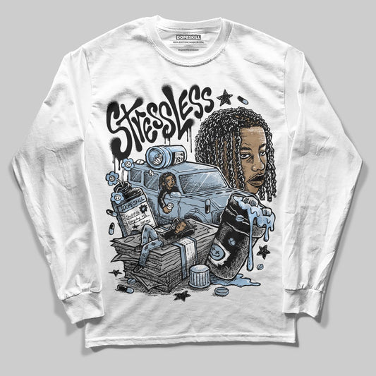 Jordan 40 “Blue Suede” DopeSkill Long Sleeve T-Shirt Stressless Graphic Streetwear - White