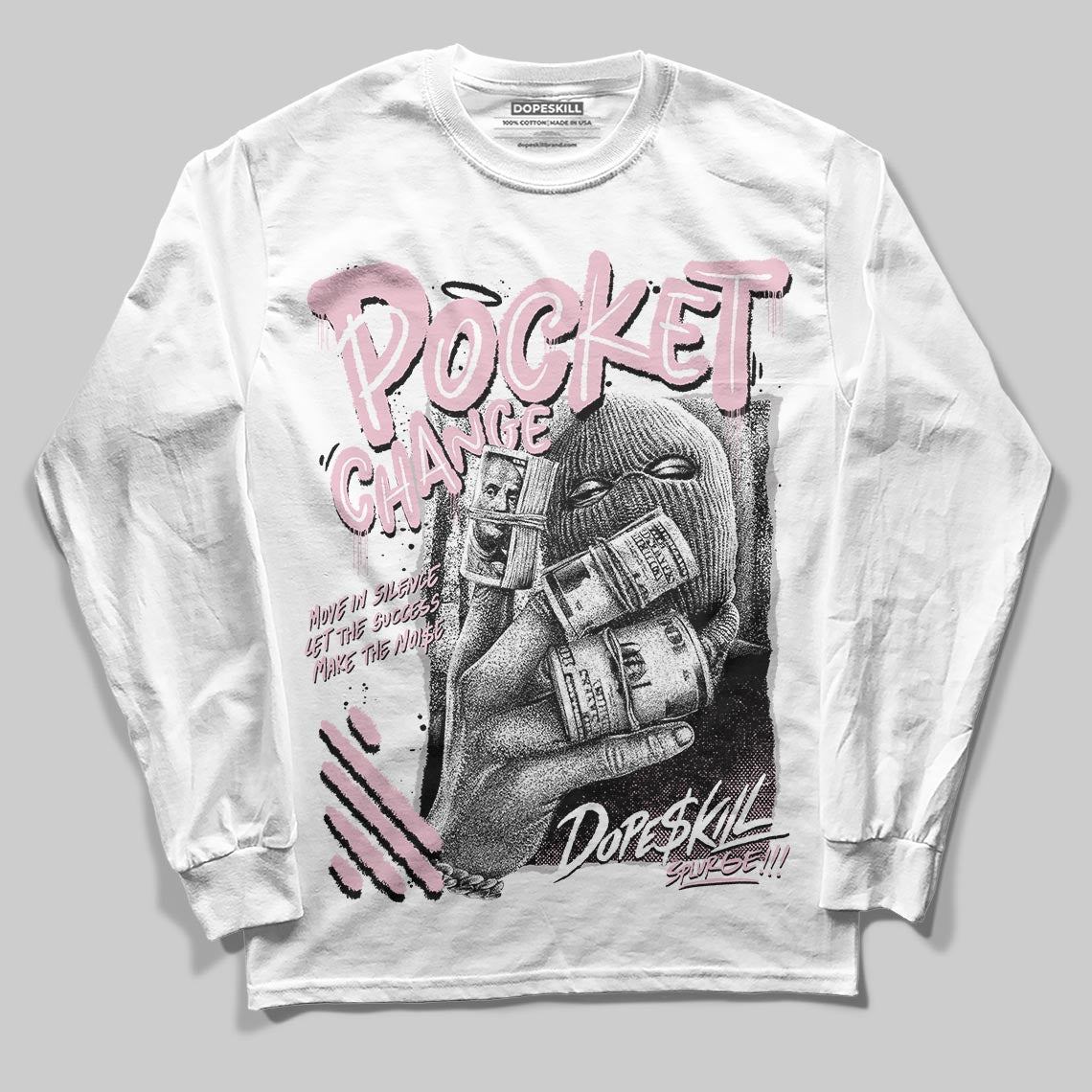 Jordan 5 OG “35th Anniversary” DopeSkill Long Sleeve T-Shirt Pocket Change Graphic Streetwear - White
