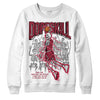 Jordan 1 Retro High '85 OG Metallic Burgundy DopeSkill Sweatshirt Thunder Dunk Graphic Streetwear - WHite 