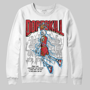 Union LA x Air Jordan 1 High OG “Chicago/Shadow” DopeSkill Sweatshirt Thunder Dunk Graphic Streetwear - White 