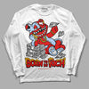 Jordan 11 Retro Cherry DopeSkill Long Sleeve T-Shirt Born To Be Rich Graphic Streetwear - White