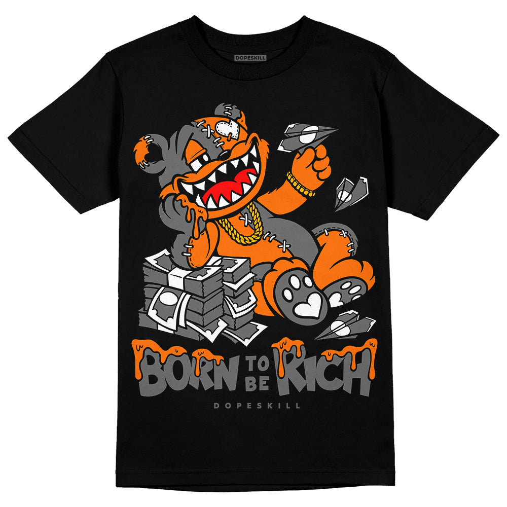 Jordan 3 Retro 'Fear Pack' DopeSkill T-Shirt Born To Be Rich Graphic Streetwear - Black