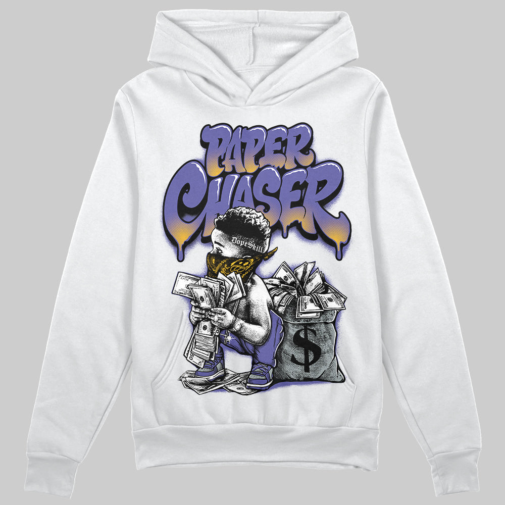 Jordan 4 Retro Lakers DopeSkill Hoodie Sweatshirt Paper Chaser Boy Graphic Streetwear - White