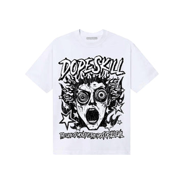 Black and White Sneakers DopeSkill T-Shirt Root of Evil Graphic Streetwear - White 