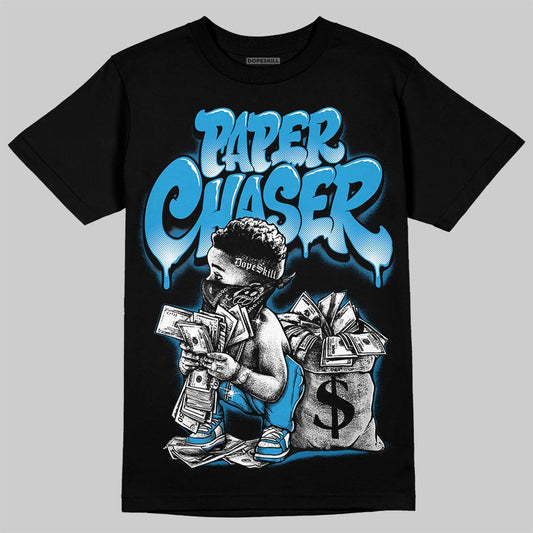 Jordan 4 Retro Military Blue DopeSkill T-Shirt Paper Chaser Boy Graphic Streetwear - black