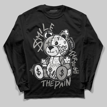 Jordan 3 Retro Pure Money DopeSkill Long Sleeve T-Shirt Smile Through The Pain Graphic Streetwear - Black