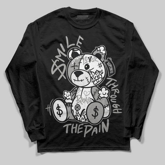 Jordan 3 Retro Pure Money DopeSkill Long Sleeve T-Shirt Smile Through The Pain Graphic Streetwear - Black