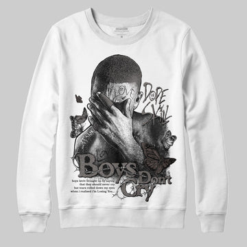 Jordan 4 Retro Cave Stone DopeSkill Sweatshirt Boys Don't Cry Graphic Streetwear - White