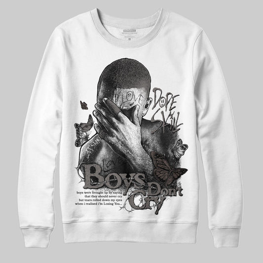 Jordan 4 Retro Cave Stone DopeSkill Sweatshirt Boys Don't Cry Graphic Streetwear - White