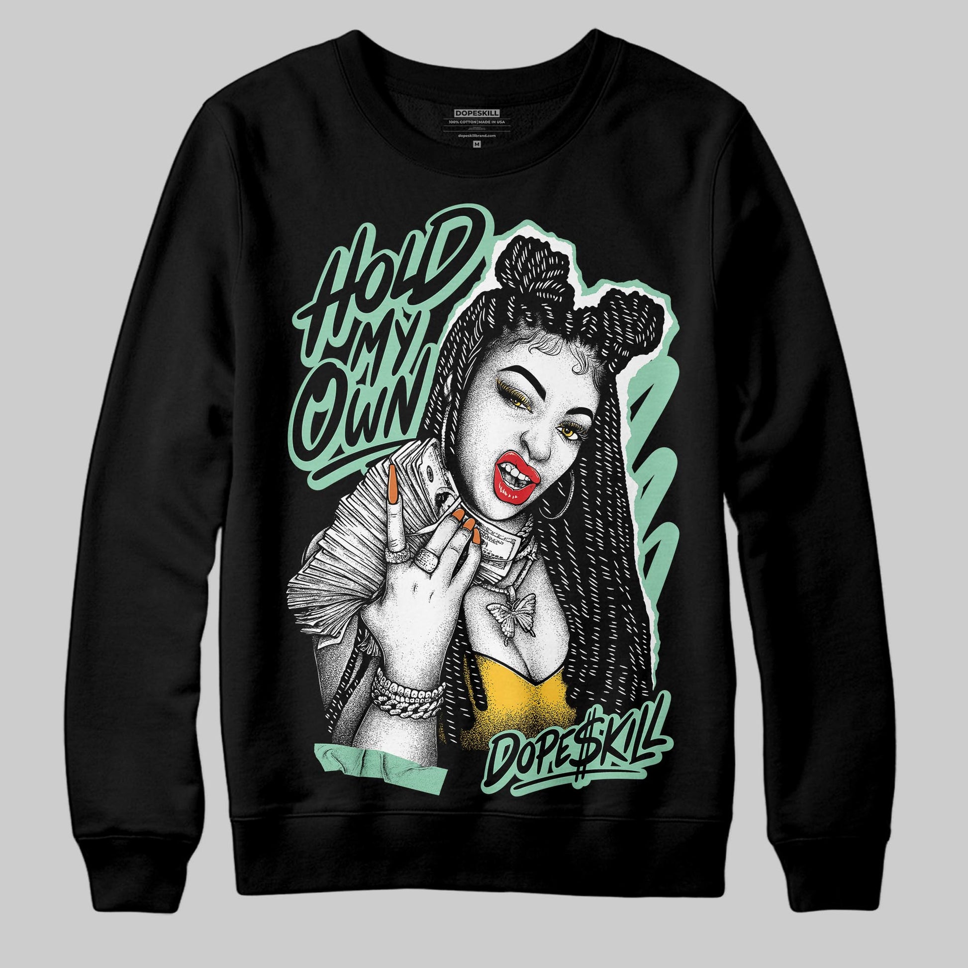 SB Dunk Low Rodeo Tourmaline DopeSkill Sweatshirt New H.M.O Graphic Streetwear - Black