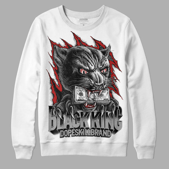 Jordan 14 "Black/White" DopeSkill Sweatshirt Black King Graphic Streetwear - White 