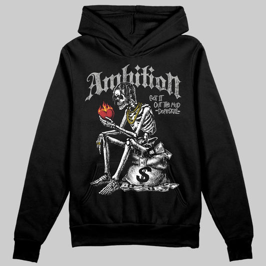 Grey Sneakers DopeSkill Hoodie Sweatshirt Ambition Graphic Streetwear - Black