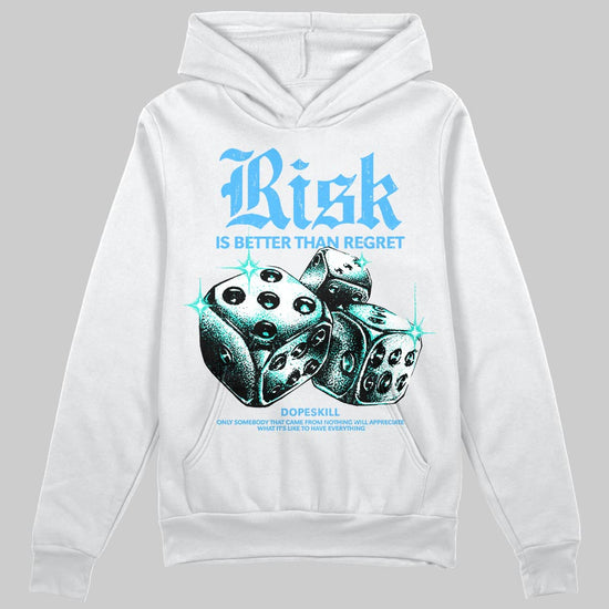 University Blue Sneakers DopeSkill Hoodie Risk Is Better Than Regret Graphic Streetwear - White