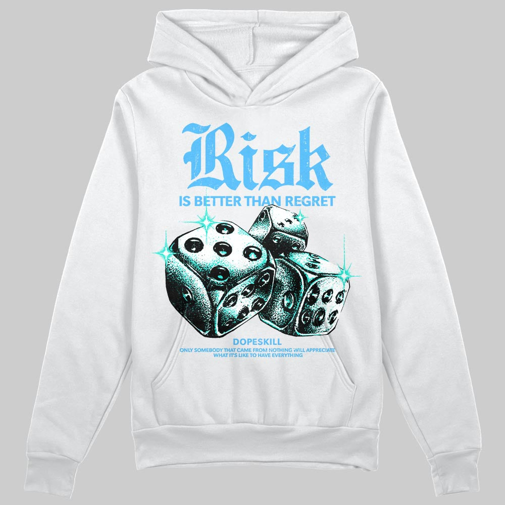 University Blue Sneakers DopeSkill Hoodie Risk Is Better Than Regret Graphic Streetwear - White