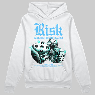 University Blue Sneakers DopeSkill Hoodie Risk Is Better Than Regret Graphic Streetwear - White