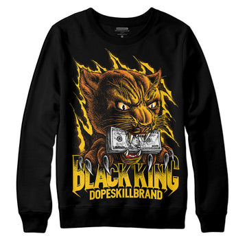 Yellow Sneakers DopeSkill Sweatshirt Black King Graphic Streetwear - Black