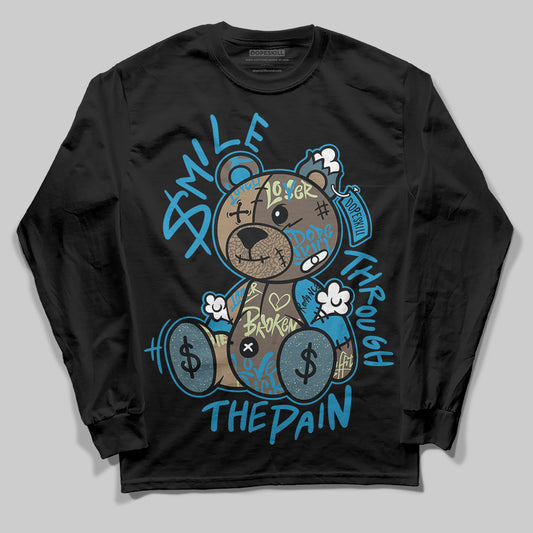 Jordan 3 GS “We Outside” DopeSkill Long Sleeve T-Shirt Smile Through The Pain Graphic Streetwear - Black