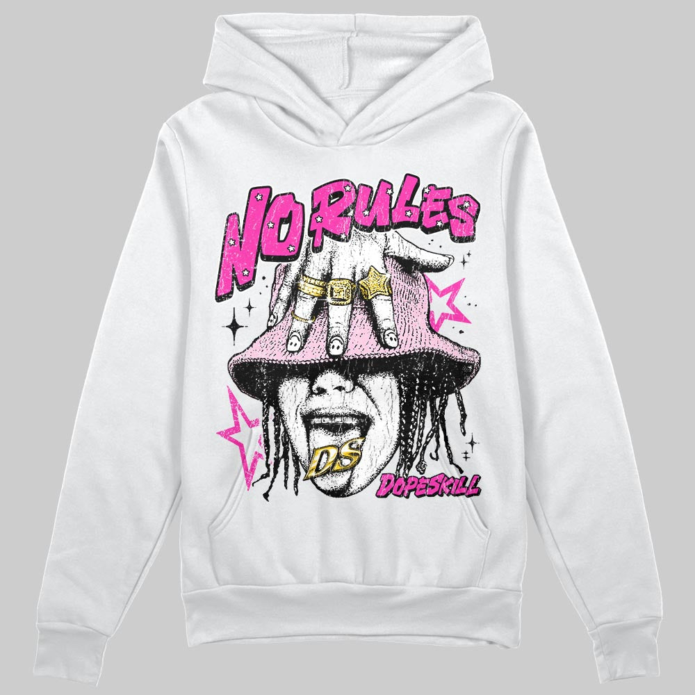 Pink Sneakers DopeSkill Hoodie No Rules Graphic Streetwear - White