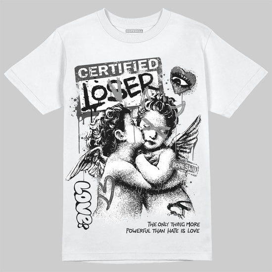 Jordan 4 “Black Cat” (2025) DopeSkill T-Shirt Certified Lover Graphic Streetwear - White 