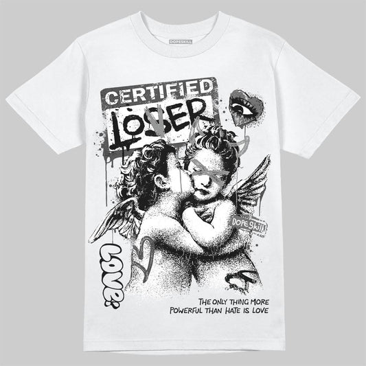 Jordan 4 “Black Cat” (2025) DopeSkill T-Shirt Certified Lover Graphic Streetwear - White 