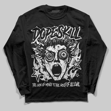 Black and White Sneakers DopeSkill Long Sleeve T-Shirt Root of Evil Graphic Streetwear - black
