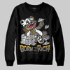 Jordan 4 Retro Cave Stone DopeSkill Sweatshirt Born To Be Rich Graphic Streetwear - Black