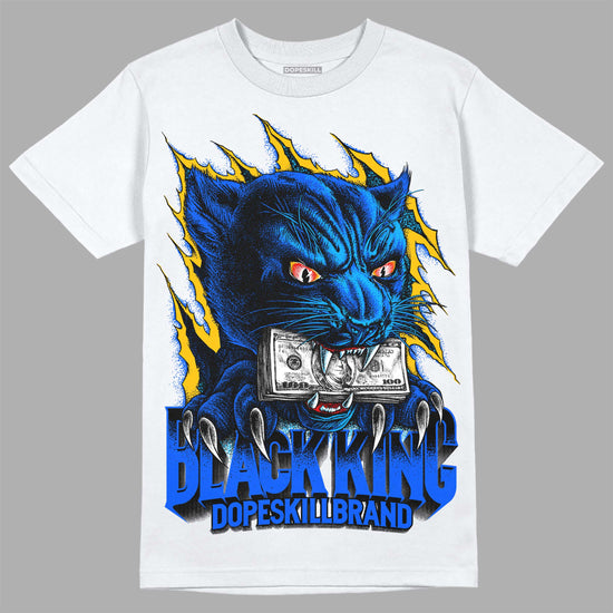 Royal Blue Sneakers DopeSkill T-Shirt Black King Graphic Streetwear - White 