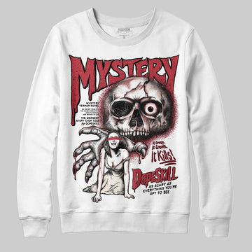Jordan 4 “Sierra Red" DopeSkill Sweatshirt Mystery Ghostly Grasp Graphic Streetwear - White